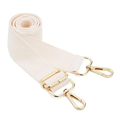 Abbildung von Breite Umhängetaschen Riemen, verstellbare Ersatz Tasche Riemen Leinwand Handtasche Umhängetasche Gürtel Messenger Bag Changeable Strap for Crossbody (Off White)