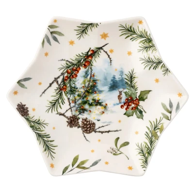 Abbildung von Hutschenreuther Sammelserie 2023 Am Weihnachtsbaum Sternschale 24cm