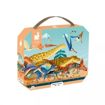 Abbildung von Janod Dinopanorama Puzzle für Kinder, Größe: One Size, Multi coloured