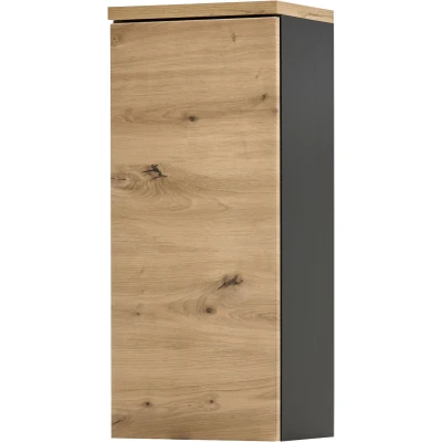 Abbildung von MEMPHIS Badezimmer Hängeschrank in Artisan Eiche Optik, Grau Badezimmerschrank Bad Schrank mit viel Stauraum 30 x 70 23 cm (B/H/T)