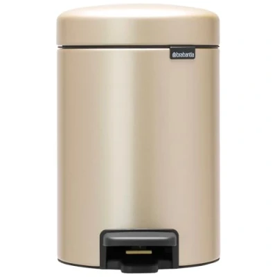 Abbildung von NewIcon Treteimer 3 Liter mit Kunststoff Inneneimer Champagne Brabantia