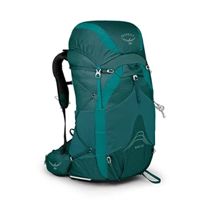 Abbildung von Osprey Eja 58 Grün Leichter komfortabler Damen Trekkingrucksack, 55 58l, Größe XS S Farbe Deep Teal