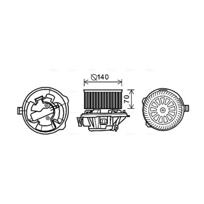 Abbildung von Innenraumgebläse AVA COOLING CN8289