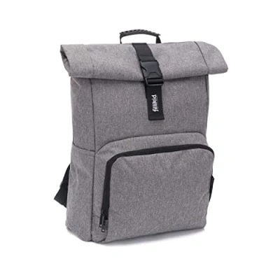 Abbildung von Fillikid Wickelrucksack Tokio, grau melange, mit Wickelauflage und Volumenerweiterung