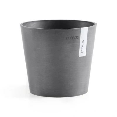 Abbildung von Ecopots Amsterdam mini rund 17 cm grau Pflanzgefäß/Blumentopf
