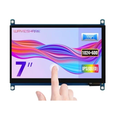 Abbildung von Waveshare 7inch QLED Quantum Dot Display Capacitive Touch Screen 1024x600 G+G Toughened Glass Panel Support Raspberry Pi/Jetson Nano/PC/Game Console