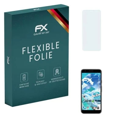 Abbildung von atFoliX Schutzfolie kompatibel mit Google Pixel 3a Folie, ultraklare und flexible FX Displayschutzfolie (3X)