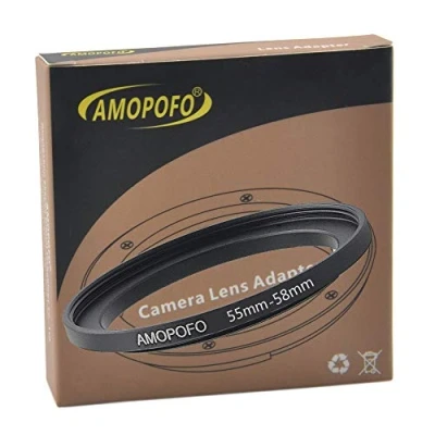 Abbildung von 55mm 58mm Step up Filteradapter Ring Metall Filter Adapterring von Kamera Objektiv mit Filtergewinde auf Zubehör