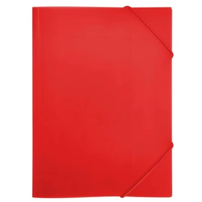 Abbildung von RAYLU PAPER Ordner mit elastischen Gummibändern und Klappen, A4 Format, Aktenordner für Dokumente, Büro Schule, aus 100% recycelbarem Polypropylen (A3, rot)