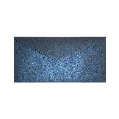 Abbildung von Netuno 25 Briefumschläge Perlmutt Dunkel Blau DIN lang 110x 220 mm 120g Aster Metallic Queens Blue Umschläge metallisch glänzende Kuverts DL für Hochzeit Weihnachten Geburtstag