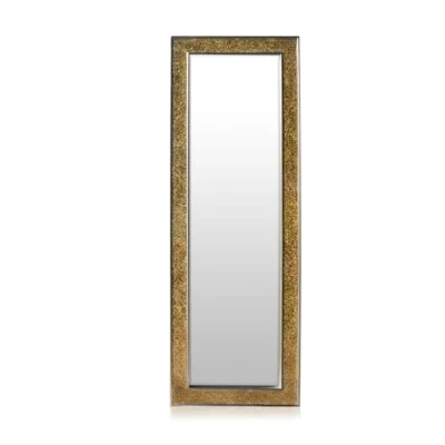 Abbildung von Glamour by Casa Chic Wandspiegel Gold Groß 130x45 cm Mosaikspiegel Badspiegel