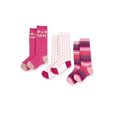 Abbildung von Chicco Set Kniestrümpfe aus Baumwolle, Strümpfe Unisex Kinder, Rose, 3 4 jahre (pack of 3)