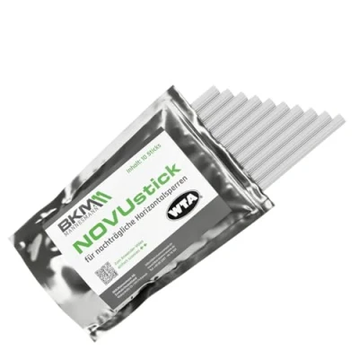 Abbildung von NOVUSTICKS 10 Stäbchen für trockene Wände I nachträgliche Horizontalsperre zum Trockenlegen von Keller &amp; Mauerwerk Sticks gegen aufsteigende Feuchtigkeit Feuchtigkeitssperre