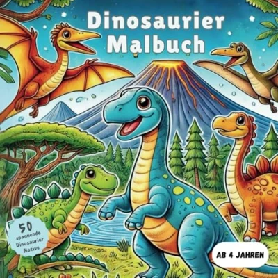 Abbildung von Dinosaurier Malbuch (Fantastische Welten: Malspaß für kleine Entdecker)