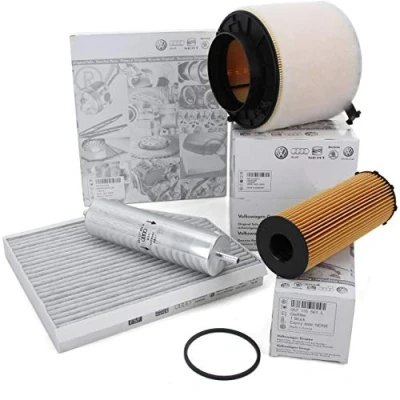 Abbildung von Original Audi Teile Inspektionspaket 3.0 V6 TDI A5 8T A4 8K Q5 Service Filter Öl Luft Pollen Dieselfilter Motor