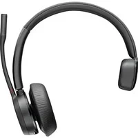 Abbildung von Poly schnurloses Voyager 4310 UC Headset (Plantronics) Ein Ohr USB A Bluetooth Adapter kompatibel mit Teams (zertifiziert), Zoom und mehr, Schwarz