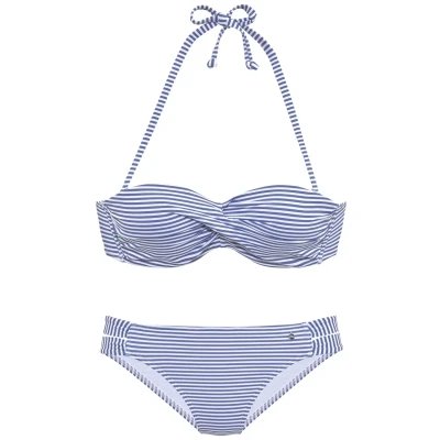 Abbildung von s.Oliver Bikini Hellblau weiß, Damen, Größe: 34xD, weiß