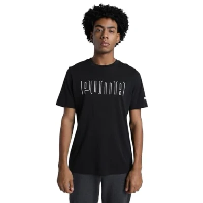 Abbildung von Puma Sport Graphic T Shirt Herren Mit Print Black Größe: S