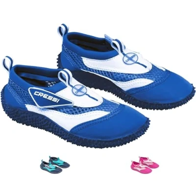 Abbildung von Cressi Coral Jr Kinder Badeschuhe für Pool und Strand, Mehrfarbig (Weiß/Blau), 31 EU