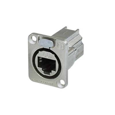 Abbildung von Neutrik NE8FDX P6 CAT6A Durchgangsbuchse geschirmt und vernickelt, D Form