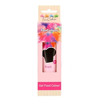 Abbildung von FunCakes hochwertige essbare FunColours Lebensmittelfarbe in Gel / Paste verschiedene Farben für einen einzigartigen Look (Schwarz, 1er)