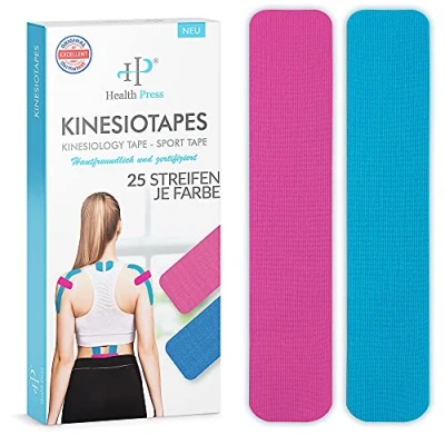 Abbildung von Health Press Kinesiologie Tape Streifen 50er