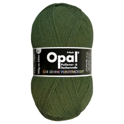 Abbildung von Frida&#039;s Wollhaus Opal 100 g Uni 4 fach Sockengarn Strümpfe Stricken filzfrei Wolle 35 Farben (5184 Olivgruen)