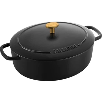 Abbildung von BALLARINI Bellamonte Cocotte 23 cm, oval, Schwarz, Gusseisen