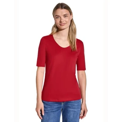 Abbildung von Street One MIT Kurzarm Tshirt basic, Damen, Größe: 40, Rot