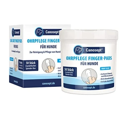 Abbildung von Canosept Fellpflege Ohrpflege Finger Pads für Hunde 50 Stück