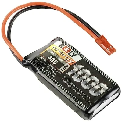 Abbildung von Reely Modellbau Akkupack (LiPo) 3.7 V 1000 mAh Zellen Zahl: 1 30 C BEC Buchse (RE 7747023)