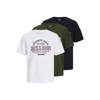Abbildung von Jack &amp; Jones Rundhalsshirt &quot;JJELOGO TEE SS O NECK 2 COL AW24 3PK MP&quot;