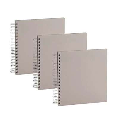 Abbildung von Rössler Papier 1329452496 3 S.O.H.O Wire O Fotoalbum, Stück, 230 x mm, 60 offwhite Seiten, Taupe, Spiralbuch zum Selbstgestalten