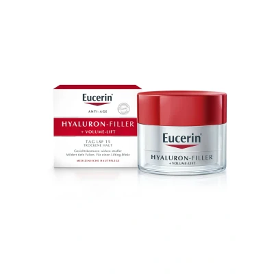 Abbildung von Eucerin Tagespflege Tagescreme Hyaluronfiller + VOLUMELIFT, FÜR Trocke Antiaging, Größe: 50 ml,