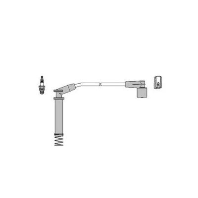 Abbildung von HITACHI 134871 Zündkabelsatz OPEL: Astra F CC, Corsa B Schrägheck, Caravan