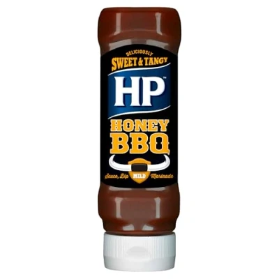 Abbildung von HP BBQ Sauce Honey Würzige in der Kopfsteherflasche 400 ml