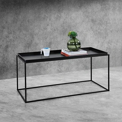 Abbildung von en.casa Couchtisch, »Archsum« Beistelltisch Metall 47x100x50cm Sofatisch Schwarz