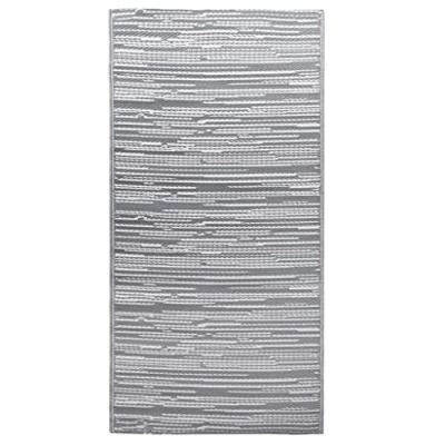Abbildung von vidaXL Outdoor Teppich Zweischichtiger Jacquard Terrassenteppich Außenteppich Küchenteppich Indoor Terrasse Balkon Flur Küche Bad Grau 80x150cm PP
