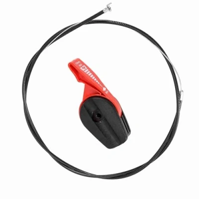 Abbildung von Gaszug Schalter Kit 65 Zoll Ersatzkit für Rasenmäher Garten Elektro Maschine Universal 65&quot; Gaszugschaltersteuerung (Rot)