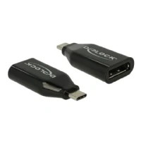 Abbildung von Delock 62977 Adapter USB Type C Stecker auf Displayport Buchse (DP Alt Mode) 4K 60 Hz Schwarz, One Size