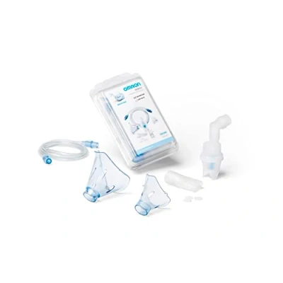 Abbildung von OMRON NEB6031, Komplettes Zubehörset für Erwachsene und Kinder, Ersatzset Nami Cat Inhalationsgerät, Masken, Mundstück, Nasenstück, Luftschlauch, Luftfilter, Originalzubehör