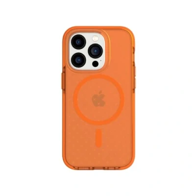 Abbildung von tech21 iPhone 14 Pro Evo Check Kompatibel mit MagSafe® Stoßdämpfende &amp; Schlanke Schutzhülle 4,8 m FlexShock Multi Drop Schutz Extra Tasten