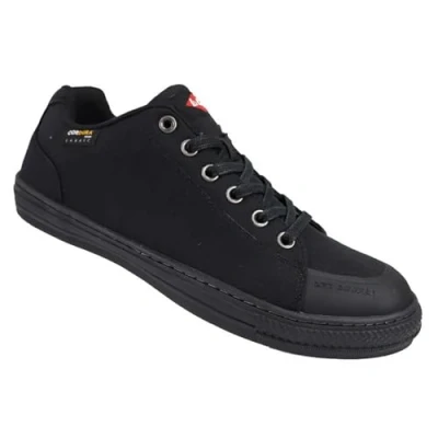 Abbildung von Lee Cooper Herren Arbeitskleidung der Frauen Unisex Retro Styled Premium Cordura Baseball Arbeitssicherheit Trainer Schuhe SB SRA, Schwarz, 44 EU