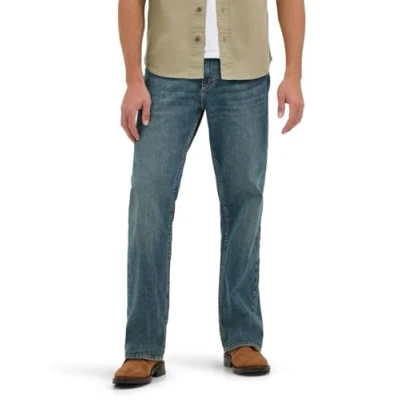Abbildung von Wrangler Men&#039;s Free to Stretch Relaxed Fit Jean, Grey Tint, 38W x 32L