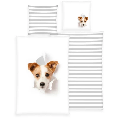 Abbildung von Herding Young Collection Bettwäsche &quot;YC Hund&quot;, (2 tlg.), mit tollem Motiv