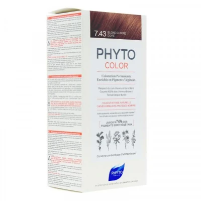 Abbildung von Phyto Haarfarbe Phytocolor Permanent Color 7,43 Blond Cuivré