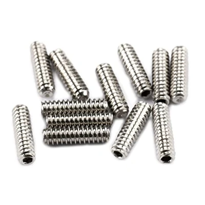 Abbildung von Musiclily Pro #4 40X3/8&quot; Edelstahl Saitenreiter Höhe Schrauben für American Strat Tele Style E Gitarre Brücke, Original Farbe (12er Set)