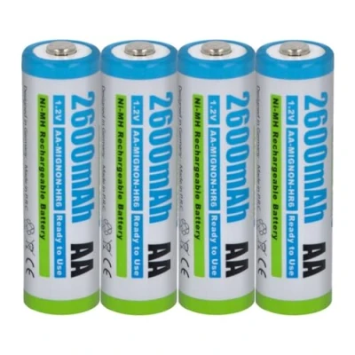 Abbildung von 4 x Akku Ready to Use (RTU) Mignon AA HR6, KR6, LR6, R6, L6 2600mAh