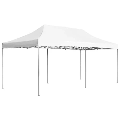 Abbildung von vidaXL Profi Partyzelt Faltbar Faltpavillion Gartenzelt Festzelt Pavillon Gartenpavillion Bierzelt Zelt Faltzelt Garten Aluminium 6x3m Weiß