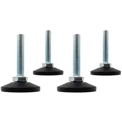 Abbildung von Design61 4X Verstellschraube Justierschraube Ø 38 mm mit verzinkter Stellschraube M10 x 50